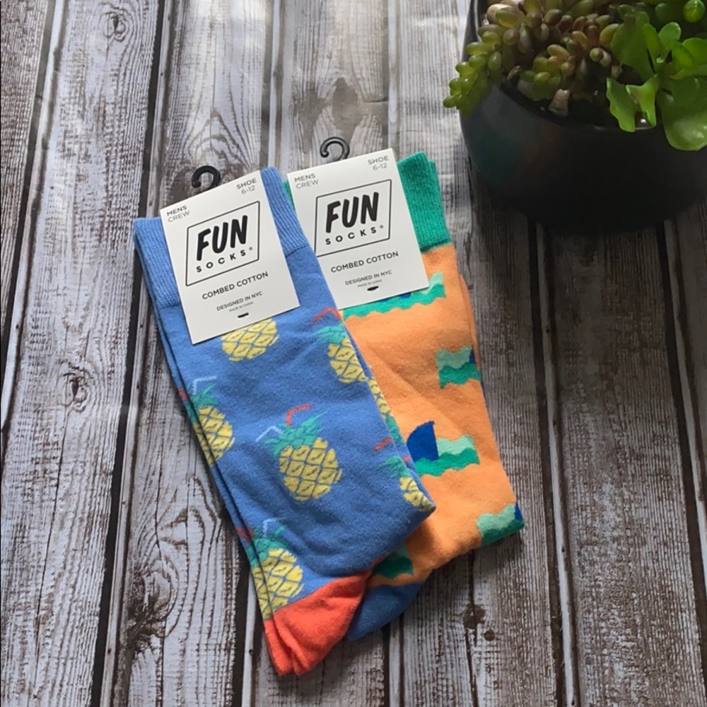 Fun Socks Pineapple and Sharks